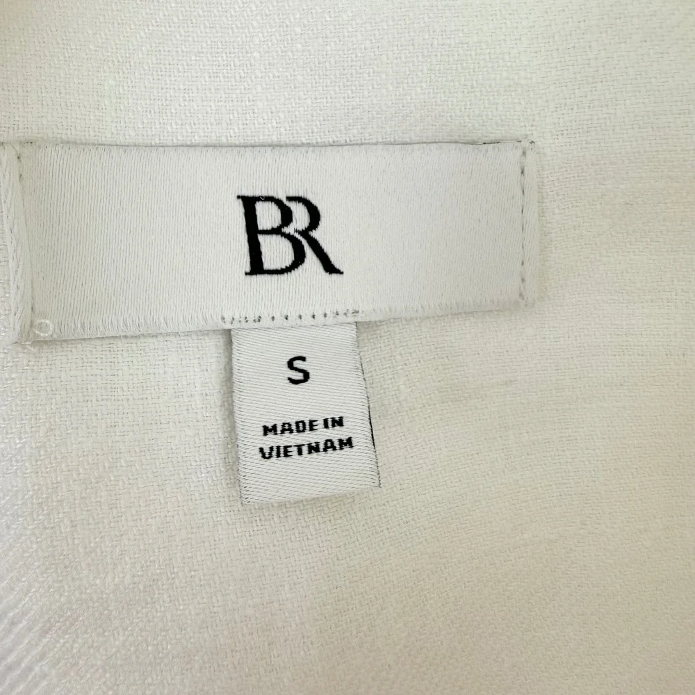 Banana Republic Utility Jumpsuit Womens S White Linen Blend Belted Wide Leg